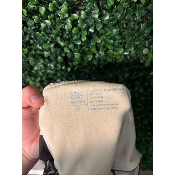 Albion Fit Chocolate Fern One Shoulder Cropped Swim Top Sz Medium - Picture 4 of 4